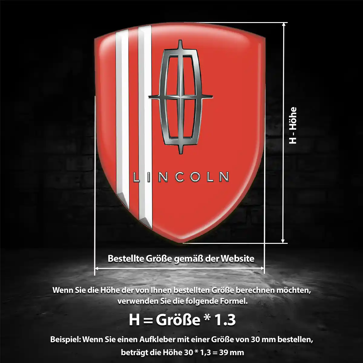 Lincoln Emblem Aufkleber Premium-Edition
