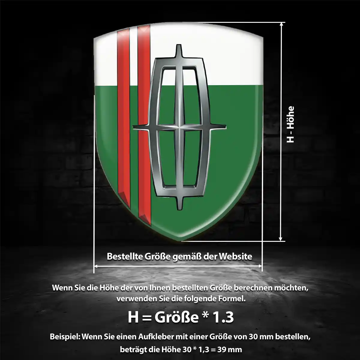 Lincoln Emblem Aufkleber Wappen Auto Hohe Qualität