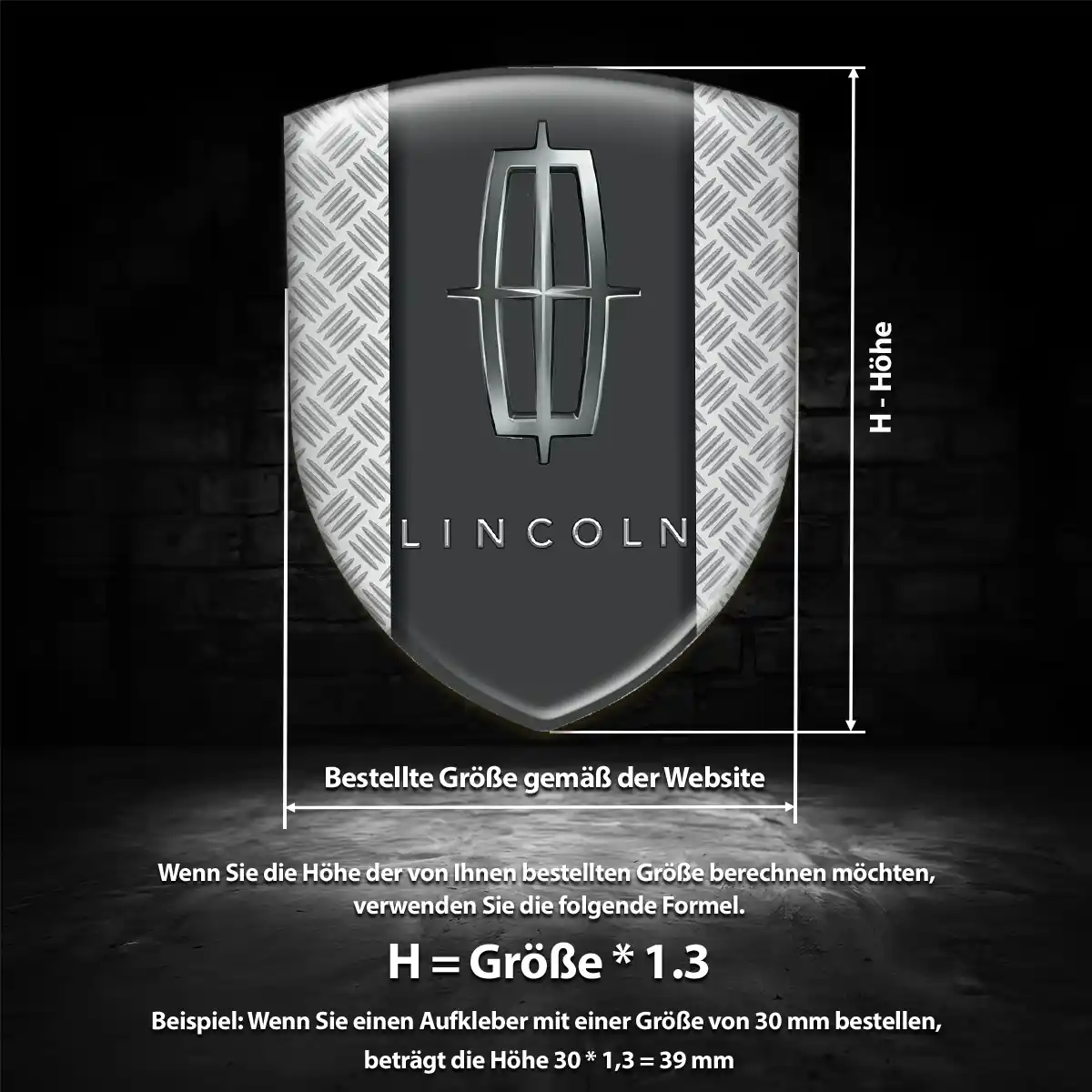 Lincoln Emblem Aufkleber Wappen Hohe Qualität