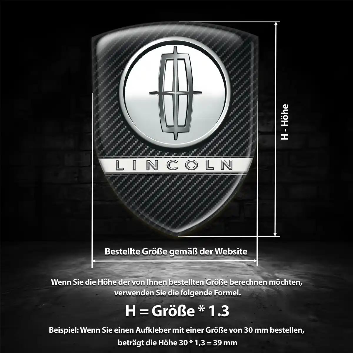 Lincoln Emblem Wappen Aufkleber Auto Stilvolles Design