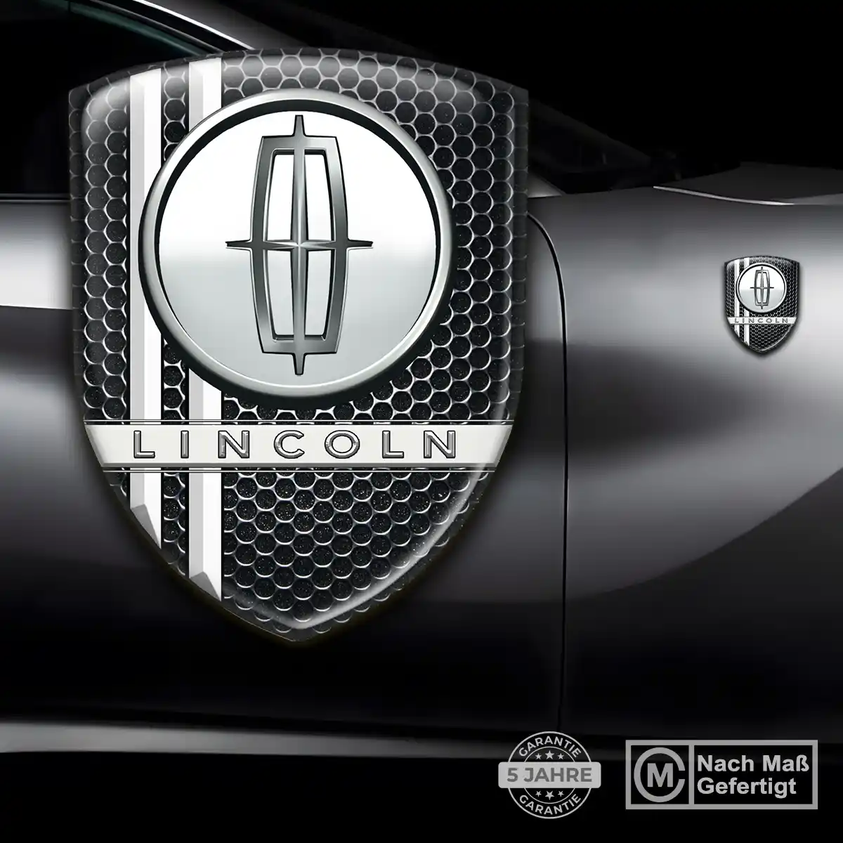 Lincoln Emblem Wappen Aufkleber Stilvolles Design