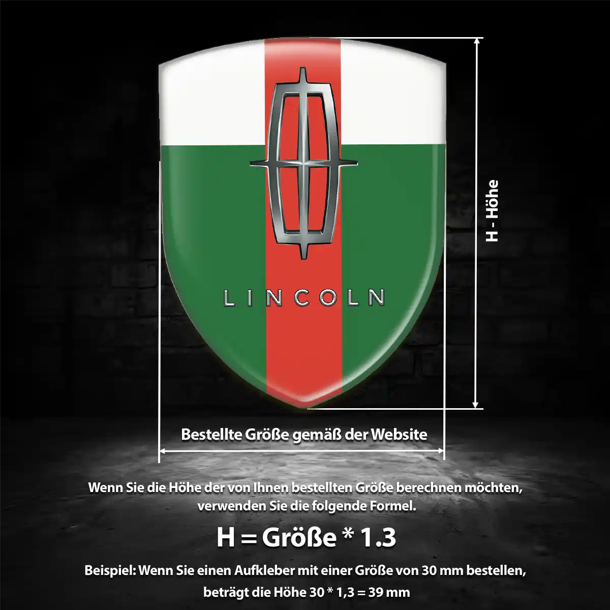 Lincoln Emblem Wappen Auto Stilvolles Design