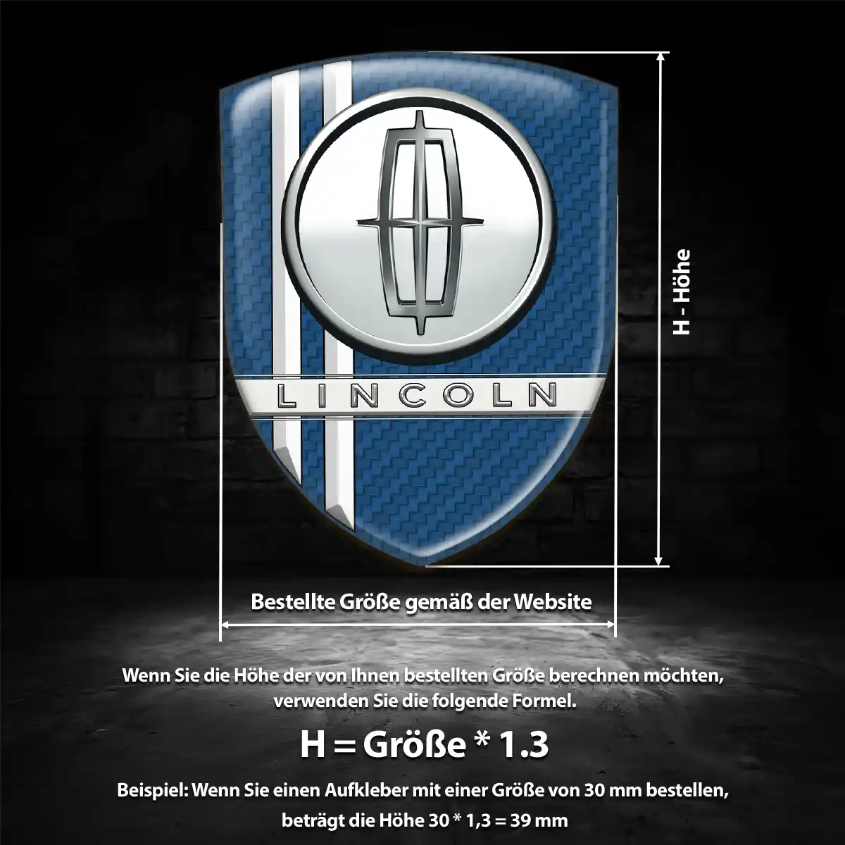 Lincoln Emblem Wappen Premium-Edition