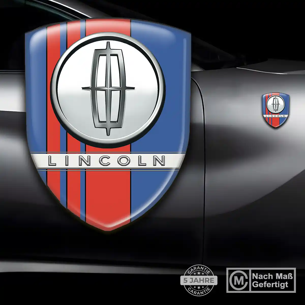 Lincoln Emblem Wappen Stilvolles Design