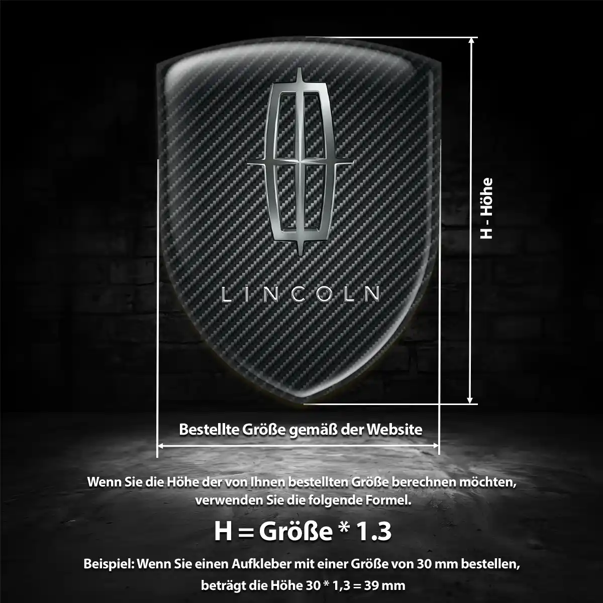 Lincoln Embleme Silikon Aufkleber Auto Stilvolles Design