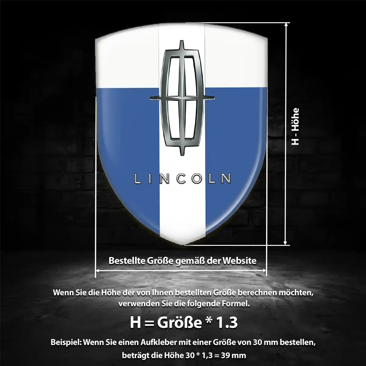 Lincoln Silikon Aufkleber Embleme Auto Hohe Qualität