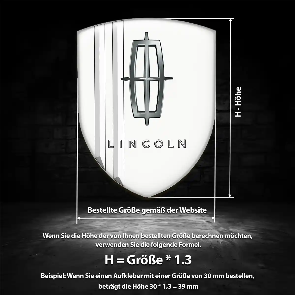 Lincoln Wappen Aufkleber Emblem Auto Hohe Qualität