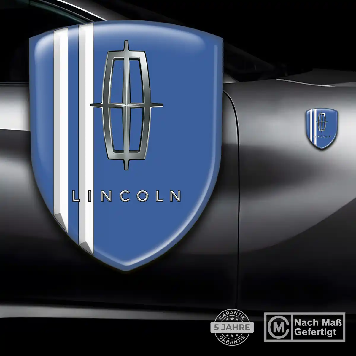 Lincoln Wappen Aufkleber Emblem Premium-Edition