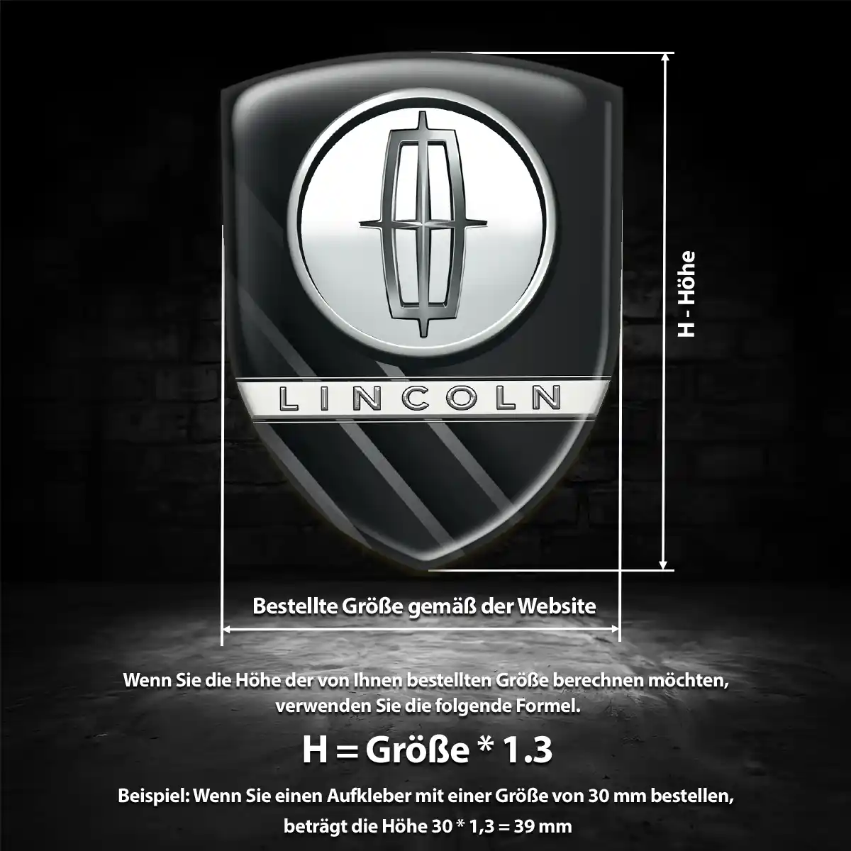 Lincoln Wappen Aufkleber Hohe Qualität
