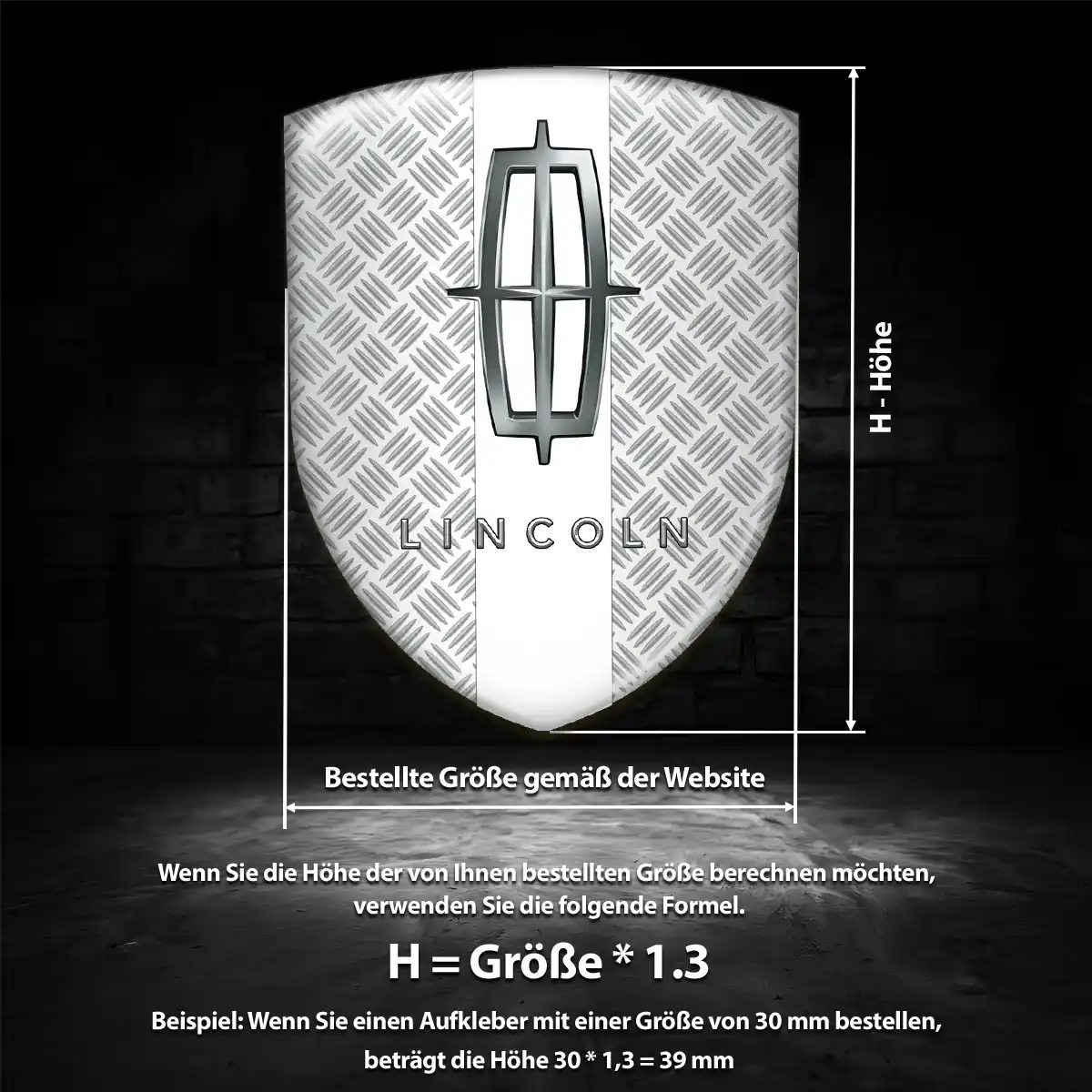 Lincoln Wappen Aufkleber Premium-Edition