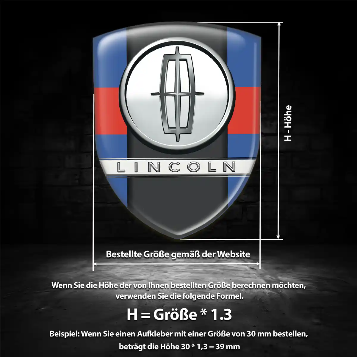 Lincoln Wappen Emblem Aufkleber Auto Hohe Qualität