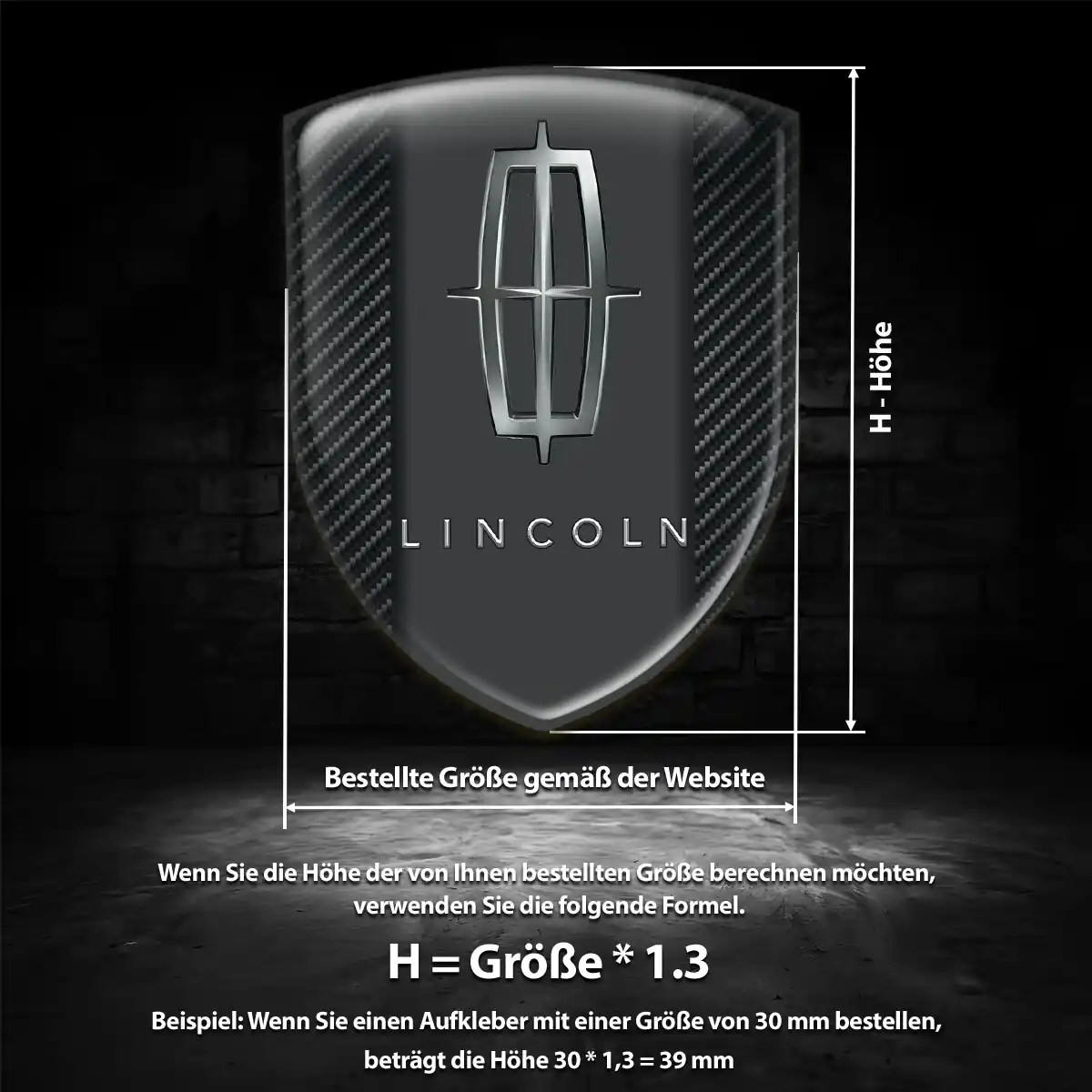 Lincoln Wappen Emblem Auto Hohe Qualität