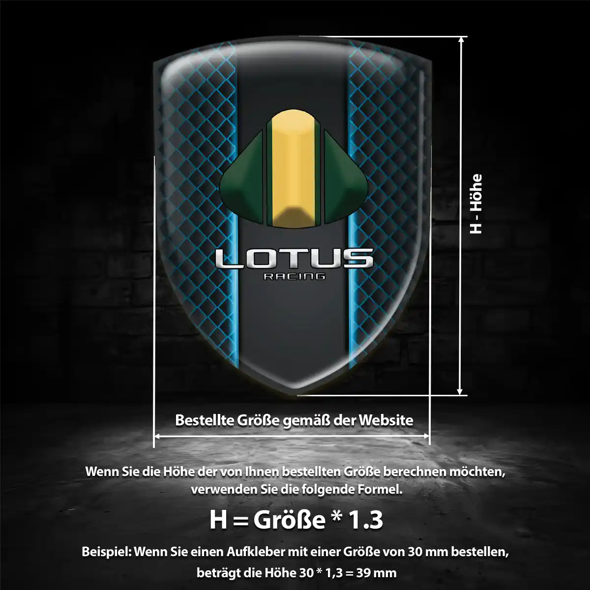 Lotus 3D Gel Aufkleber Auto Ausdrucksstarkes Design