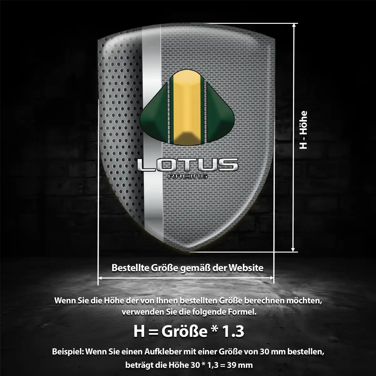 Lotus 3D Gel Aufkleber Auto Edles Design