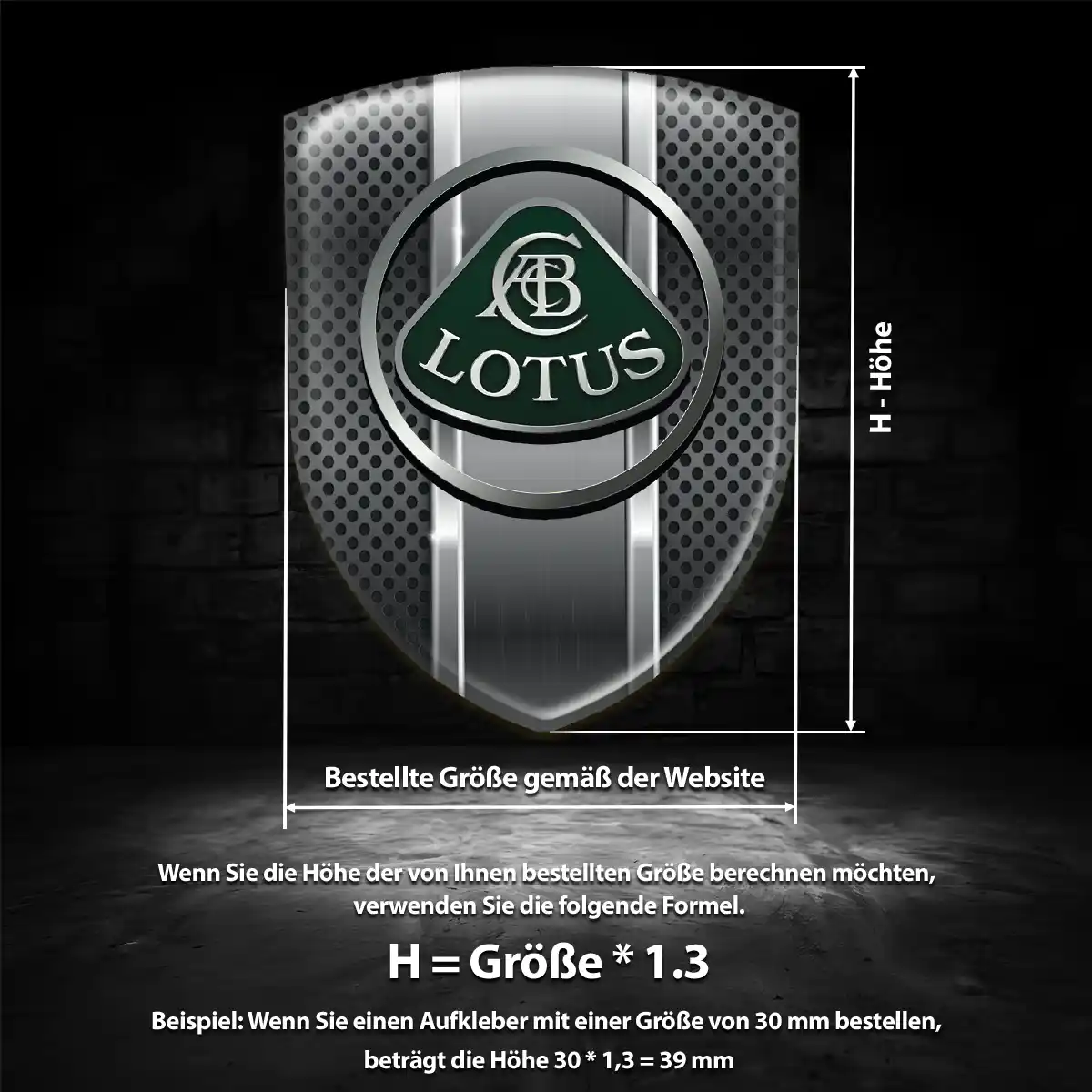 Lotus 3D Gel Aufkleber Auto Elegantes Design