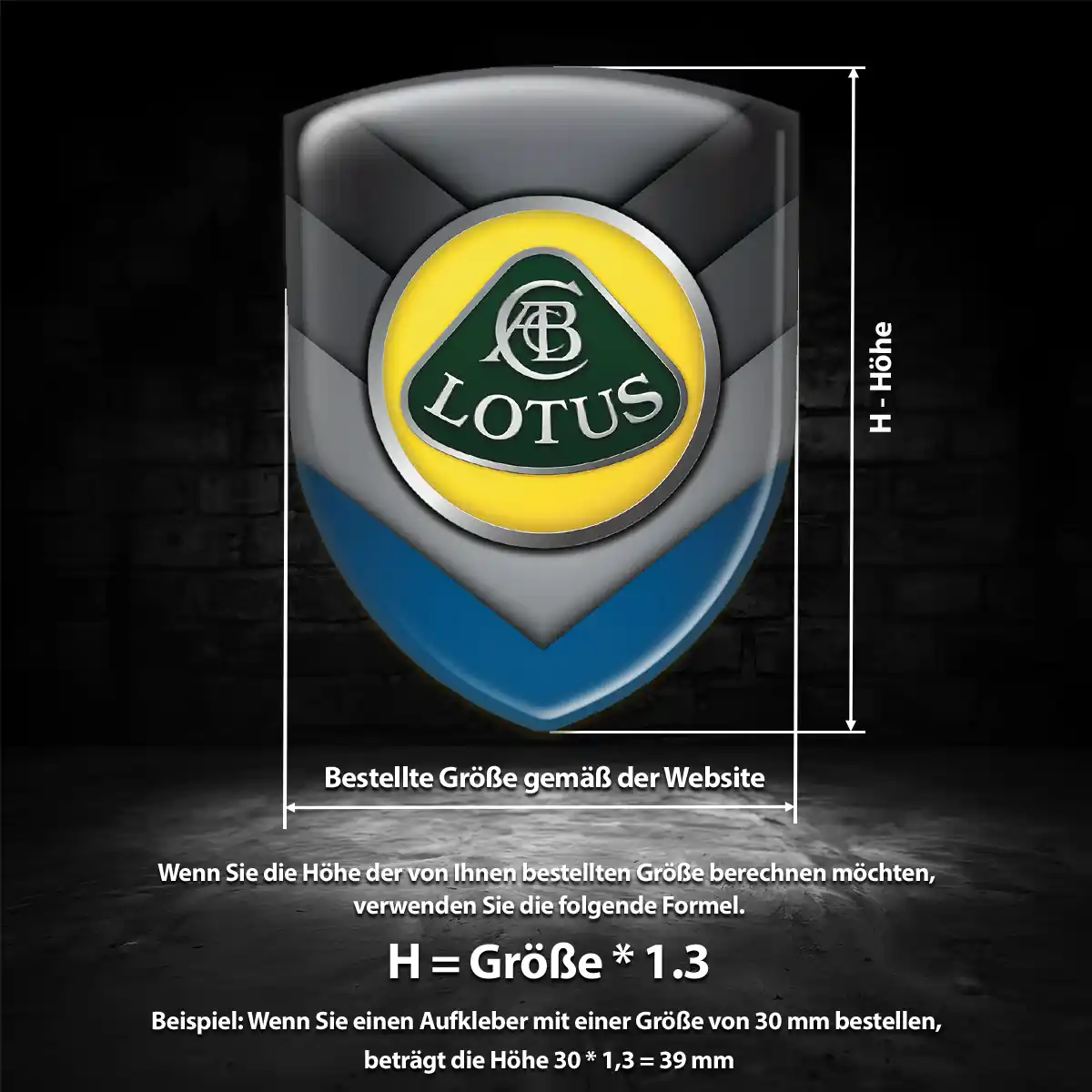 Lotus 3D Gel Aufkleber Auto Exterieurdesign