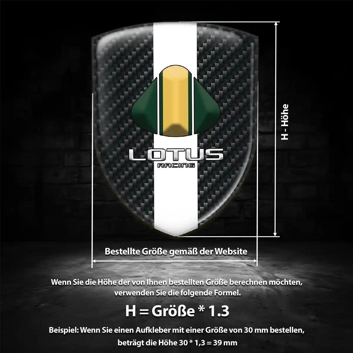 Lotus 3D Gel Aufkleber Auto Limitierte Auflage
