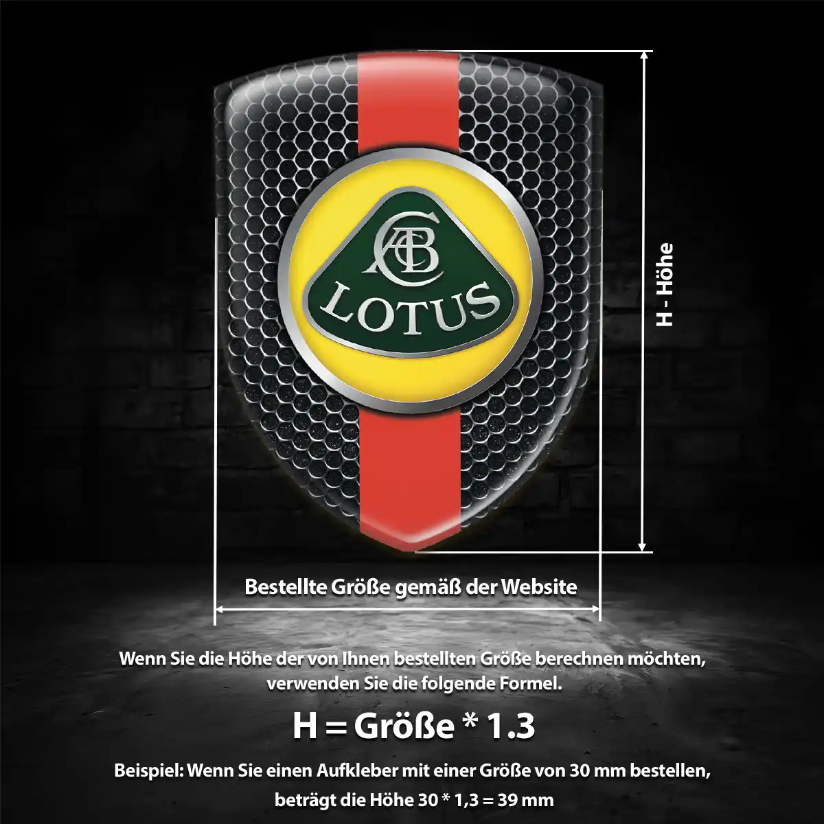 Lotus 3D Gel Aufkleber Auto Markenedition