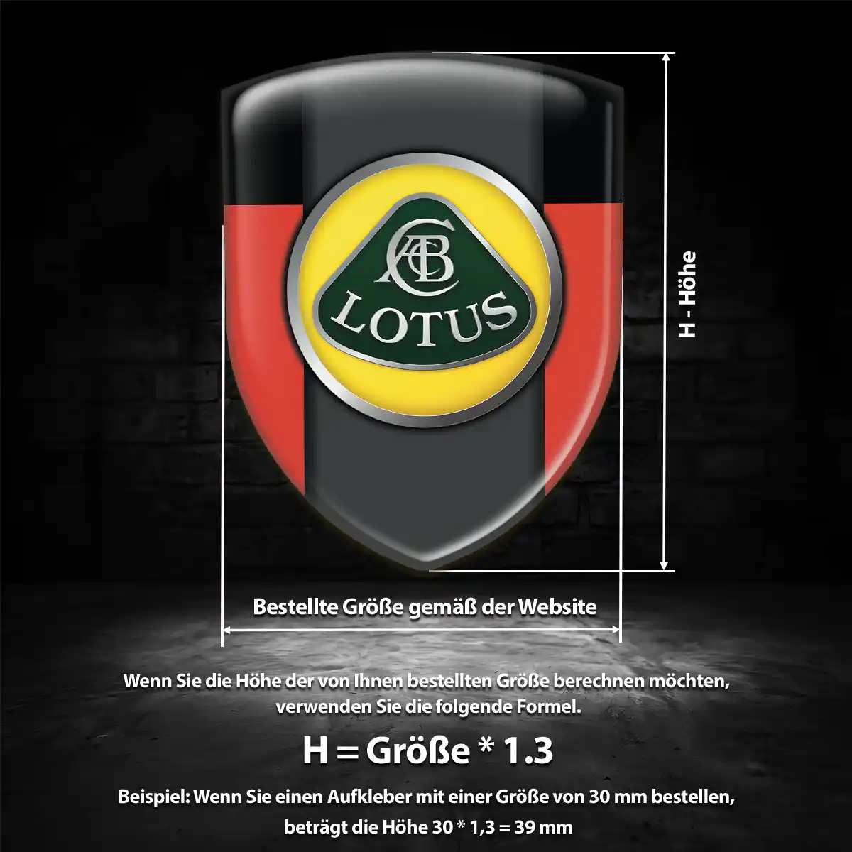 Lotus 3D Gel Aufkleber Auto Modernes Design
