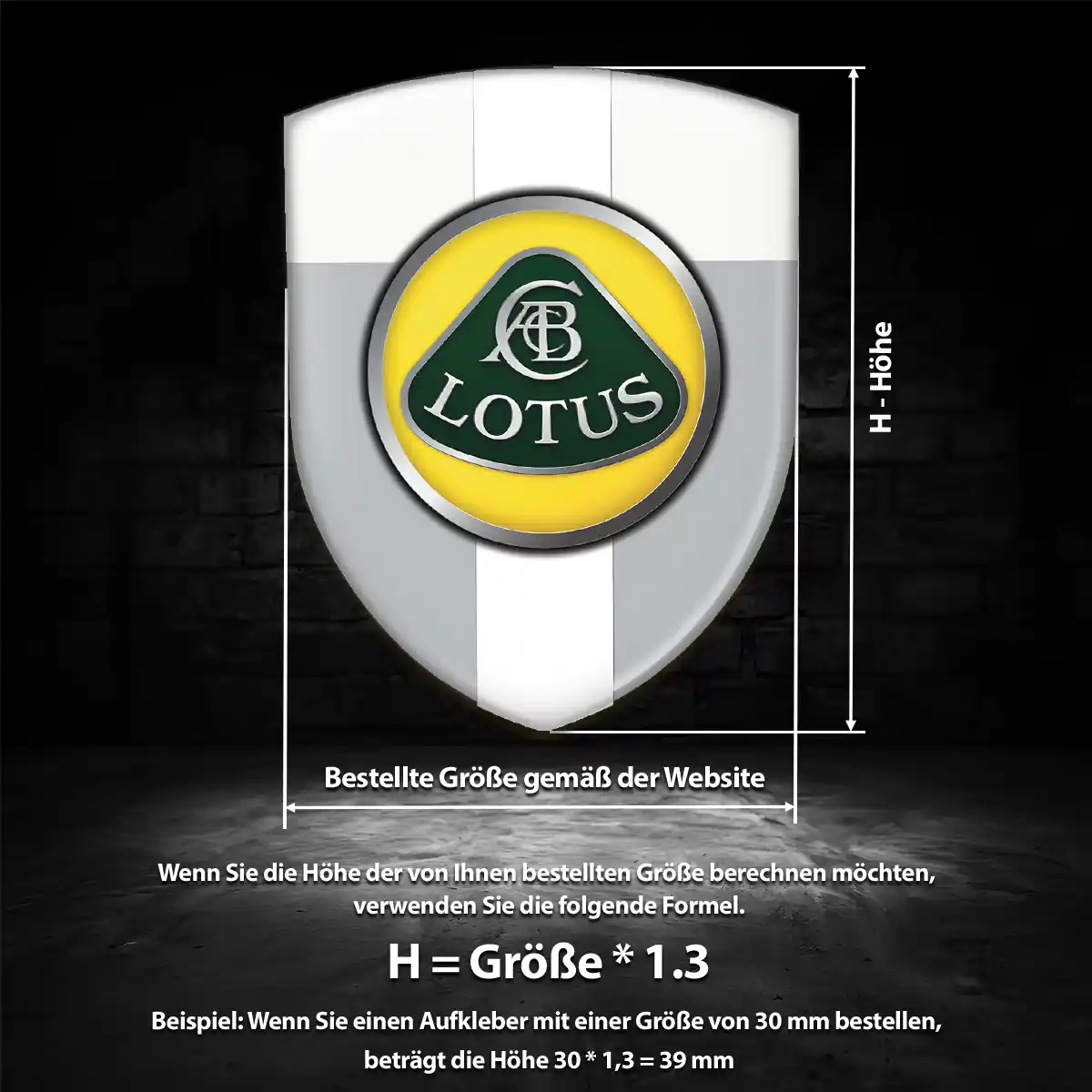 Lotus 3D Gel Aufkleber Auto Premium-Edition