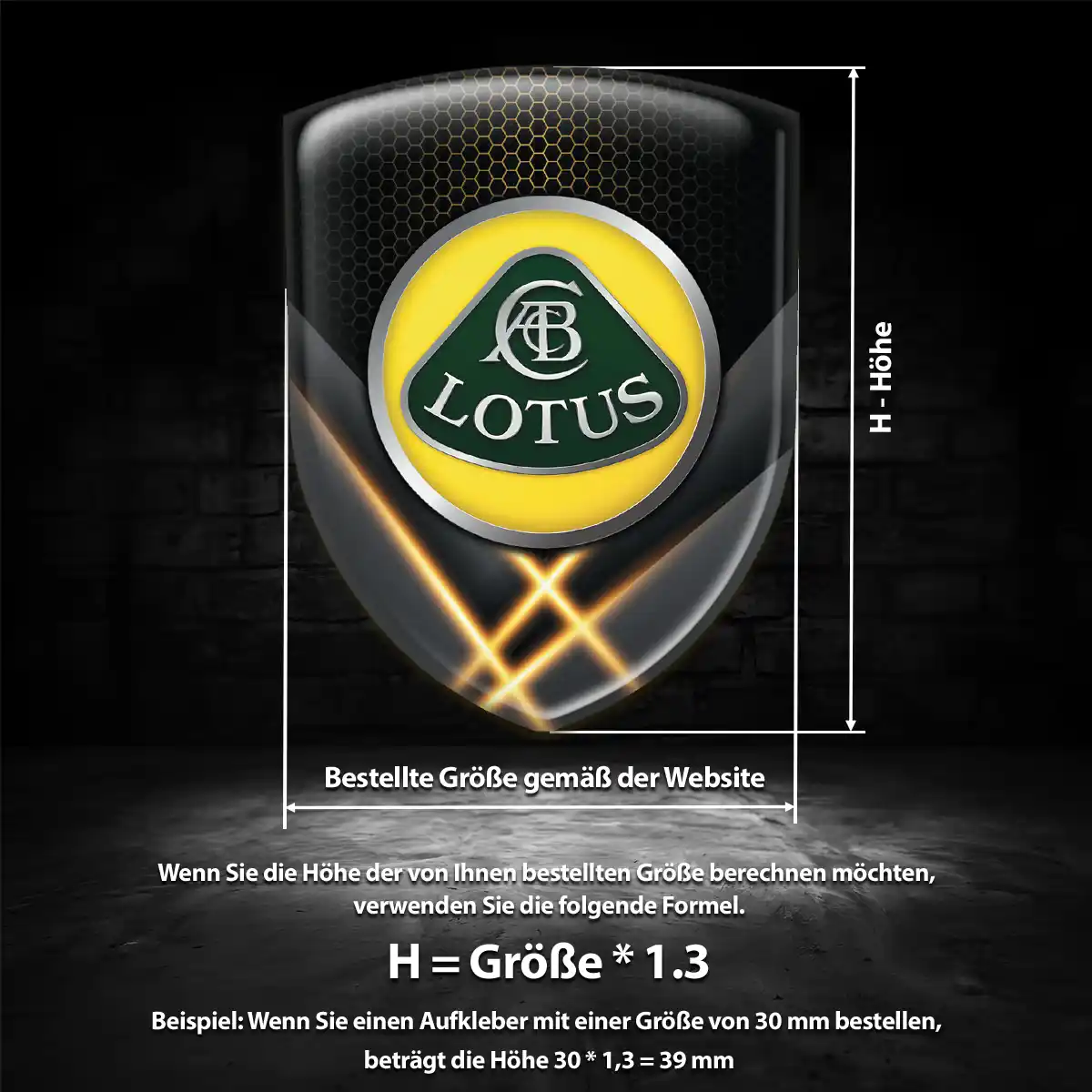 Lotus 3D Gel Aufkleber Auto Stilvolles Design