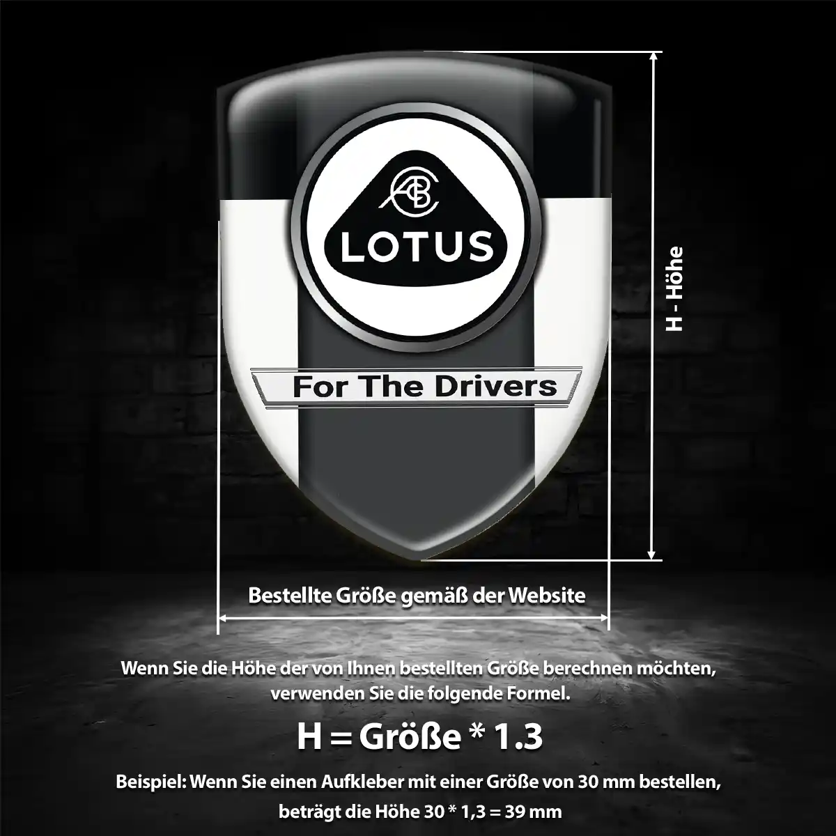 Lotus 3D Gel Aufkleber Auto Tuningfahrzeug