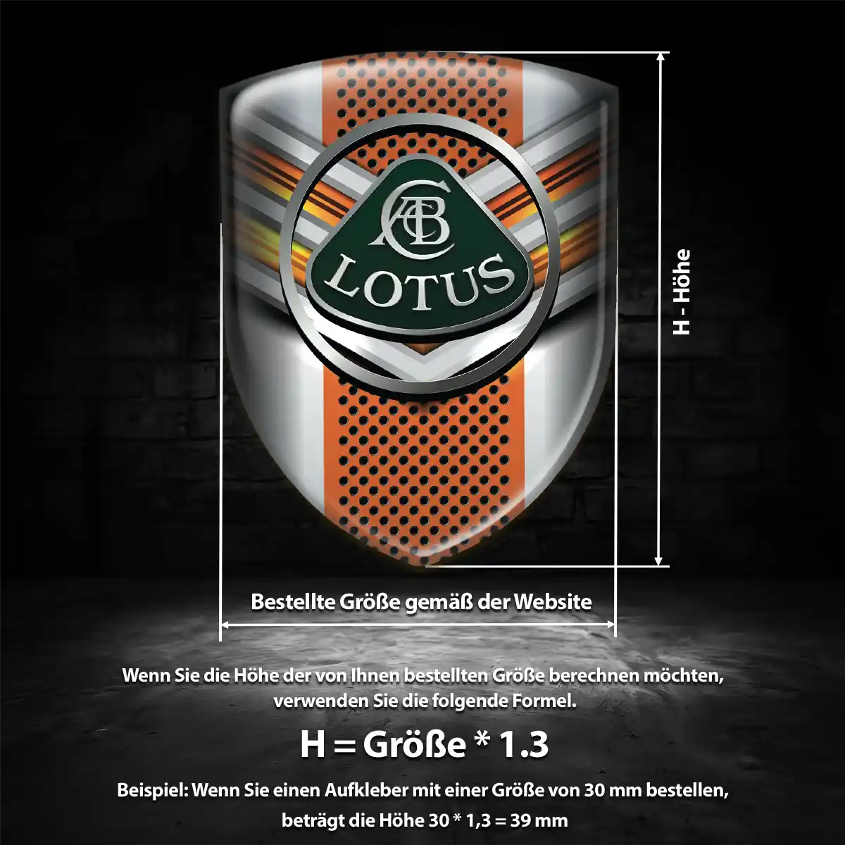 Lotus 3D Gel Aufkleber Emblem Anspruchsvolles Design