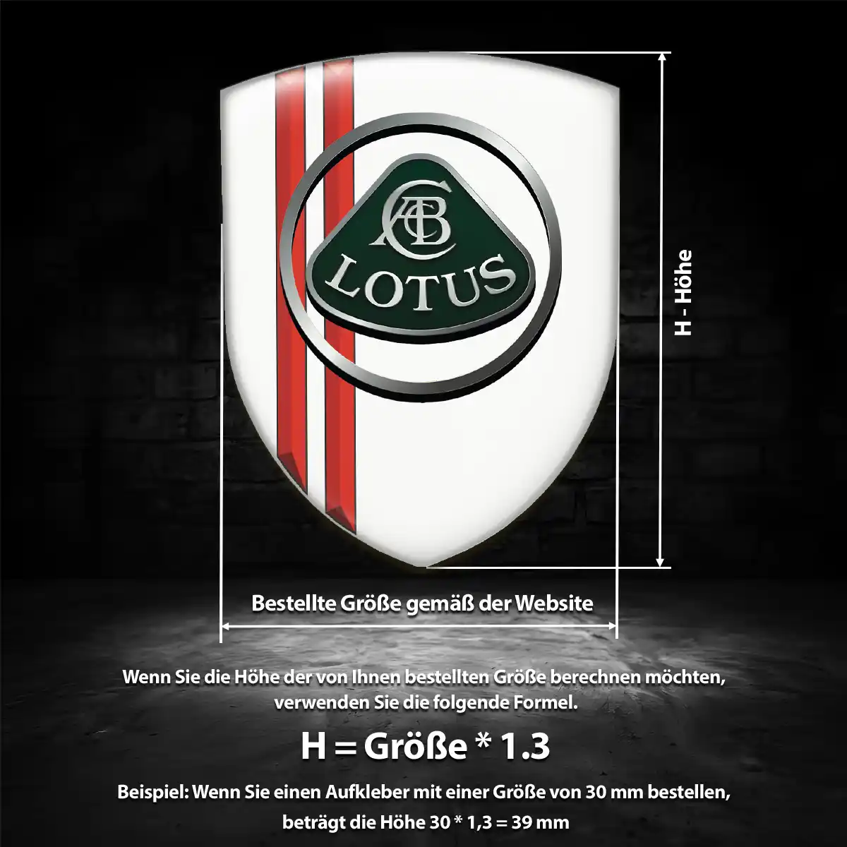 Lotus 3D Gel Aufkleber Emblem Ausdrucksstarkes Design