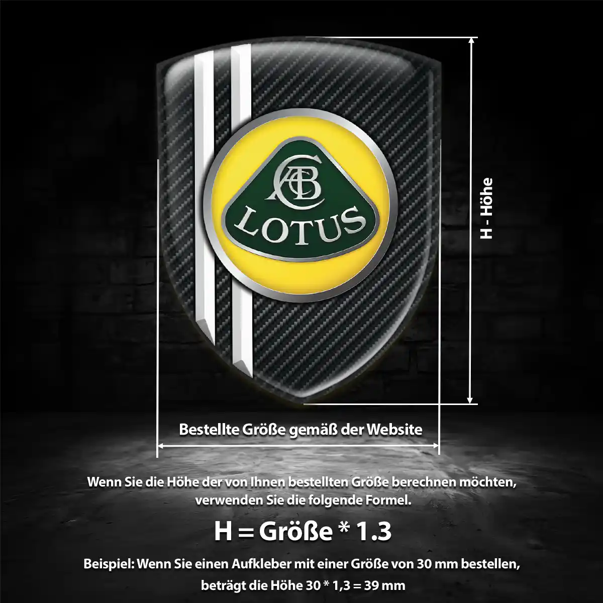 Lotus 3D Gel Aufkleber Emblem Auto Edles Design