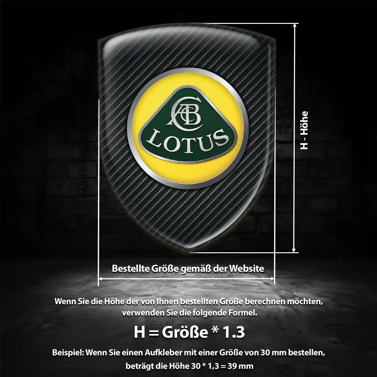 Lotus 3D Gel Aufkleber Emblem Auto Hochwertiges Harz