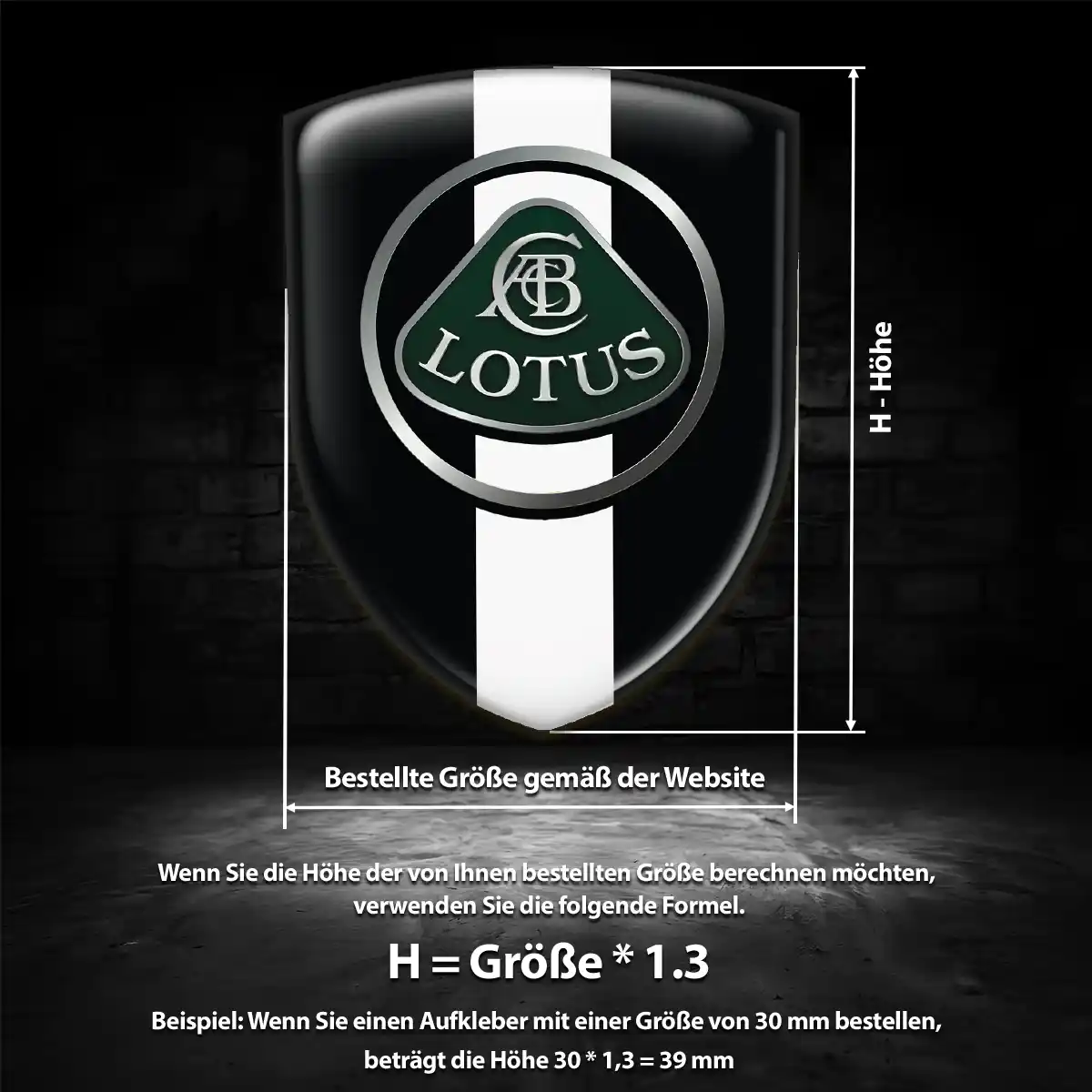 Lotus 3D Gel Aufkleber Emblem Auto Interieurdesign