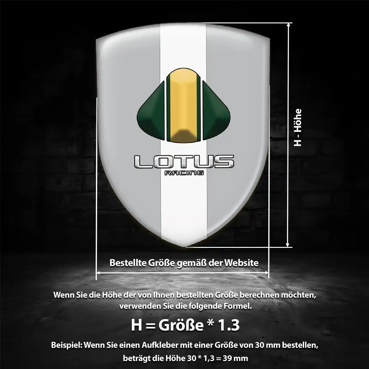Lotus 3D Gel Aufkleber Emblem Elegantes Design