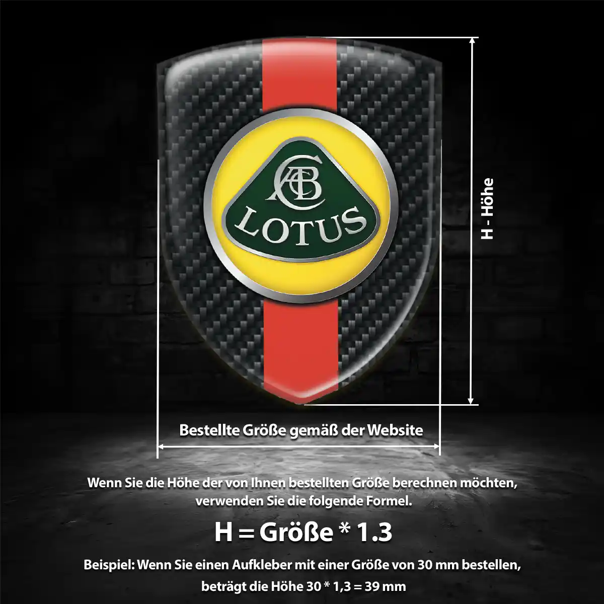 Lotus 3D Gel Aufkleber Emblem Interieurdesign