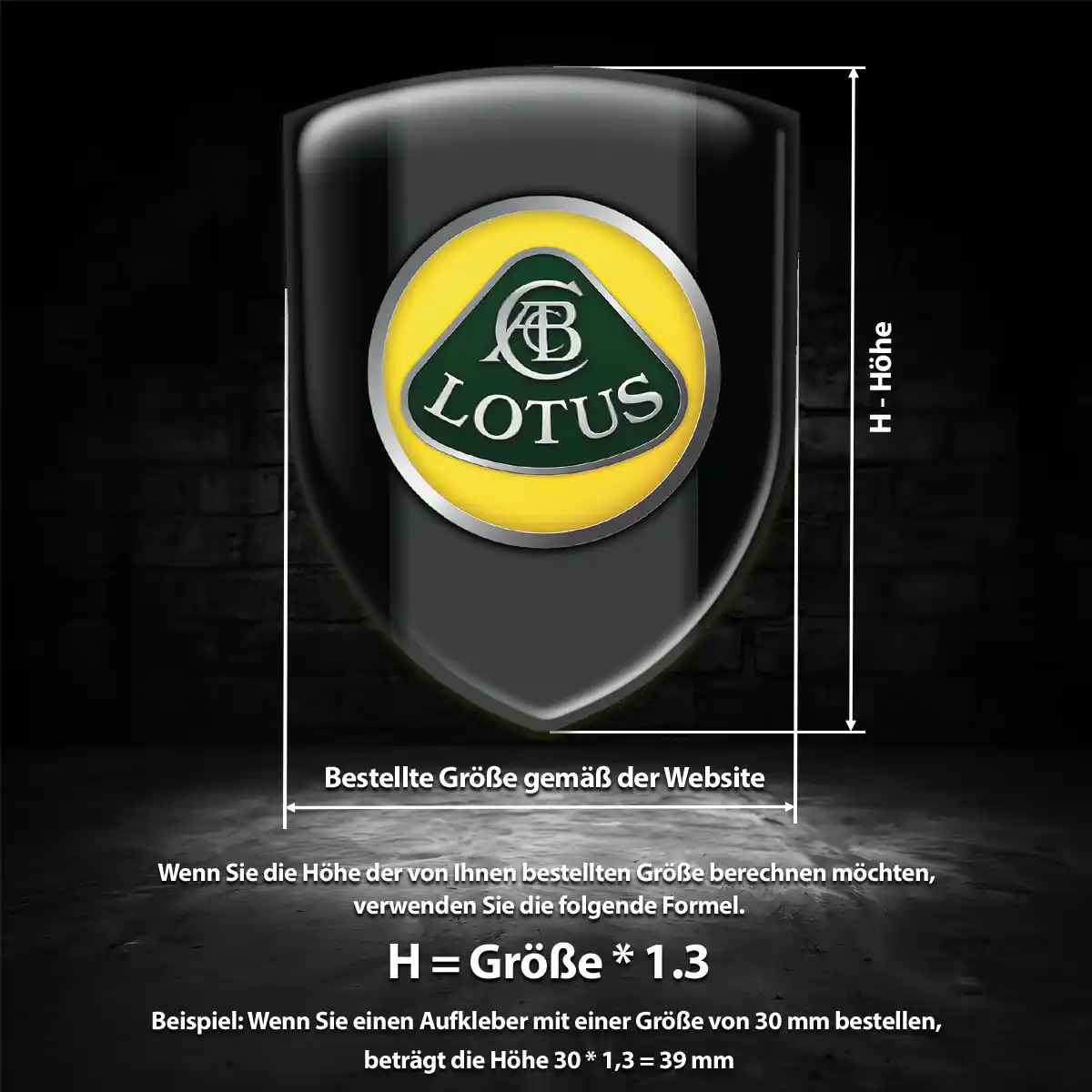 Lotus 3D Gel Aufkleber Emblem Limitierte Auflage