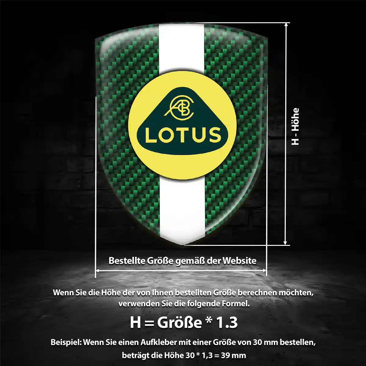 Lotus 3D Gel Aufkleber Emblem Modernes Design