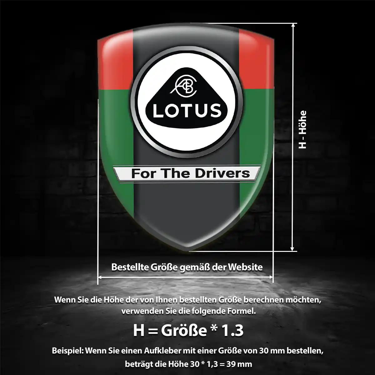 Lotus 3D Gel Aufkleber Emblem Premium-Edition