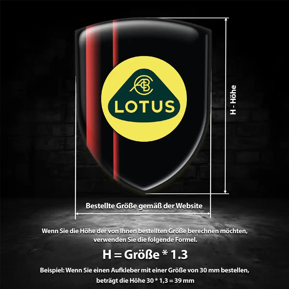 Lotus 3D Gel Aufkleber Emblem Premiumqualität