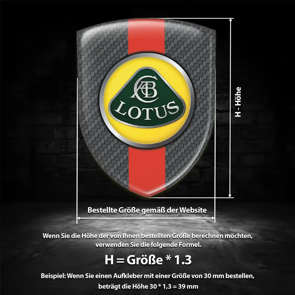 Lotus 3D Gel Aufkleber Emblem Stilvolles Design