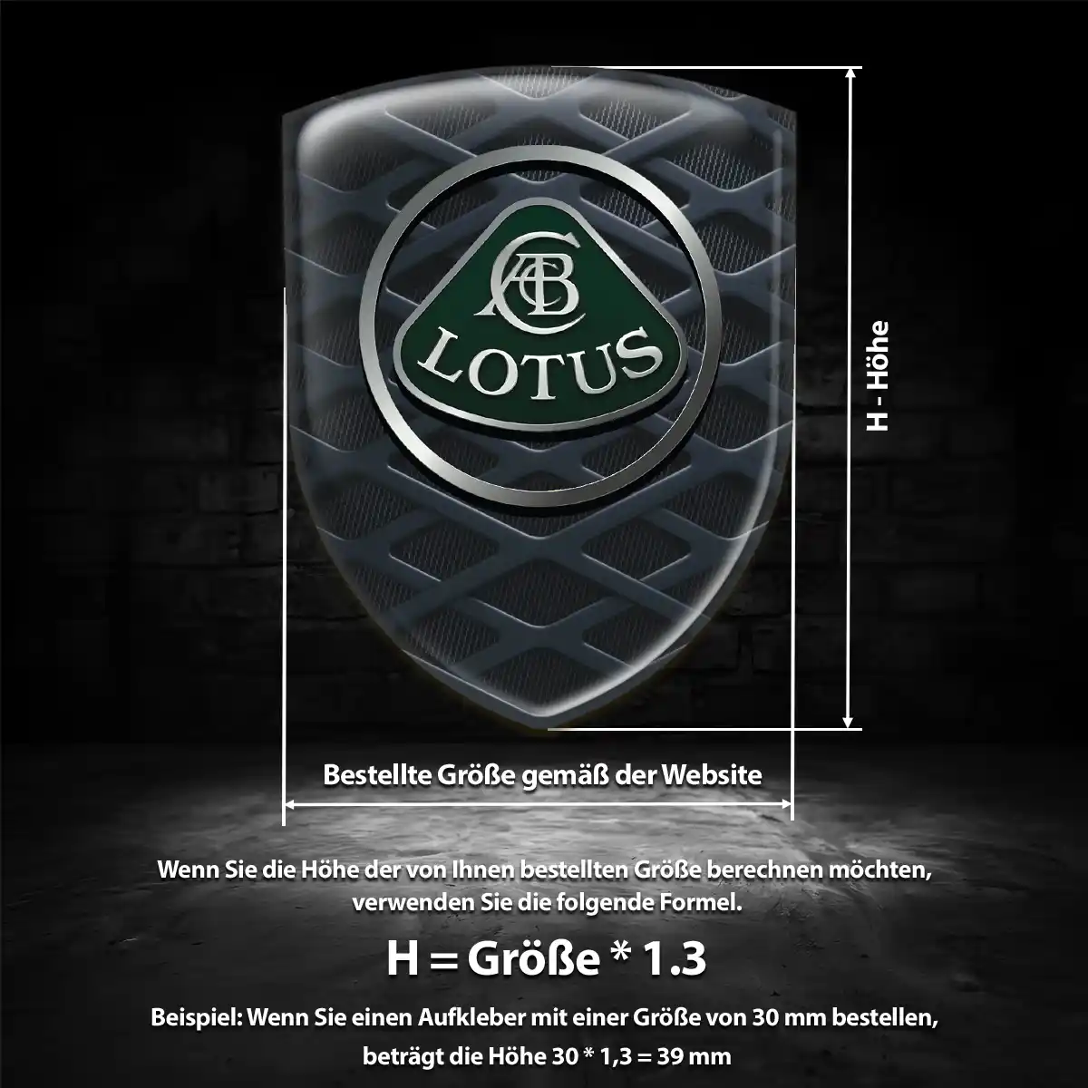 Lotus 3D Gel Aufkleber Embleme Ausdrucksstarkes Design