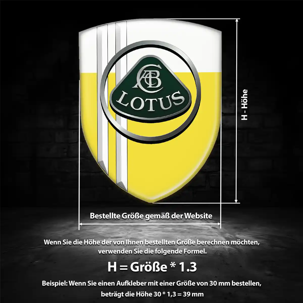 Lotus 3D Gel Aufkleber Embleme Auto Hochwertiges Harz