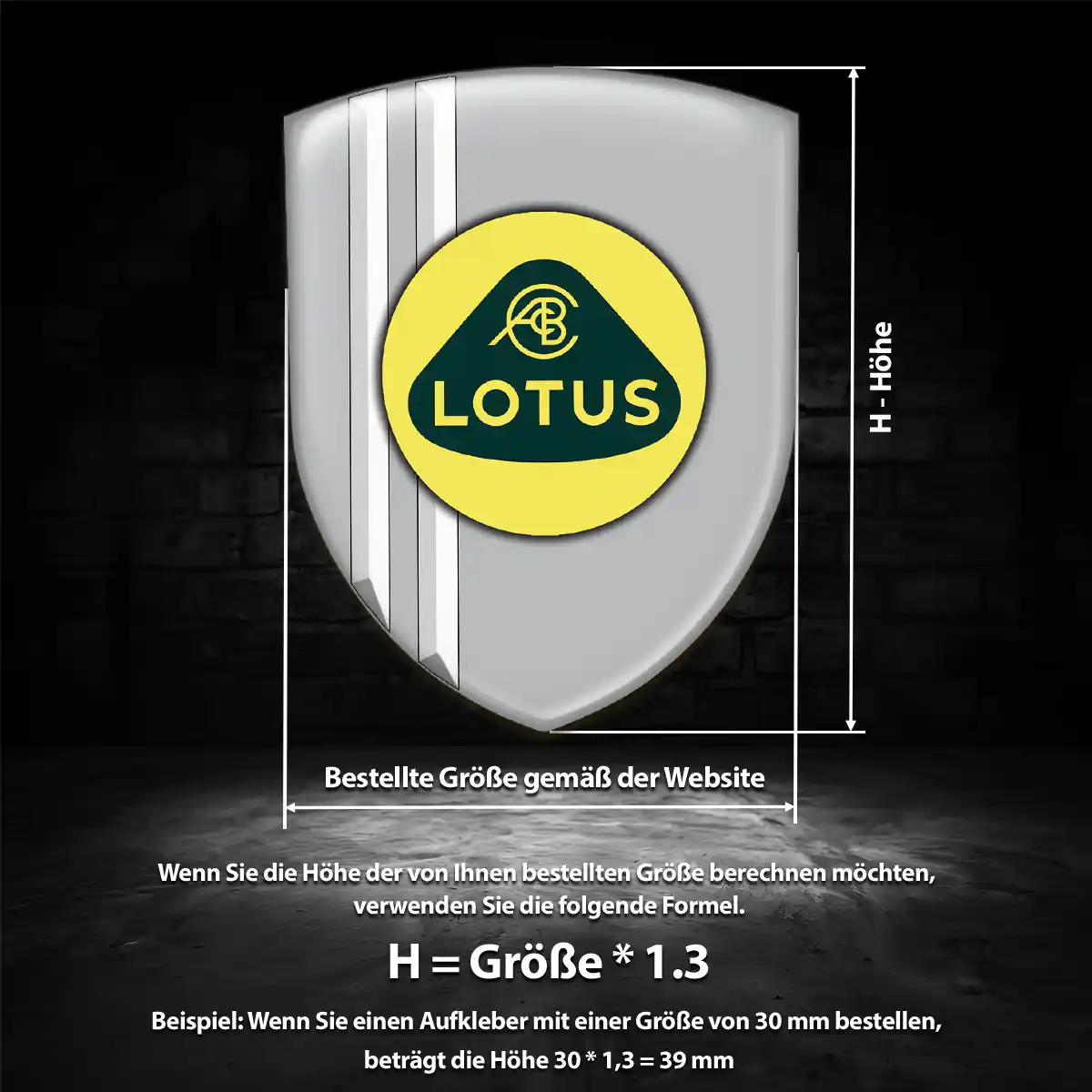 Lotus 3D Gel Aufkleber Embleme Auto Interieurdesign
