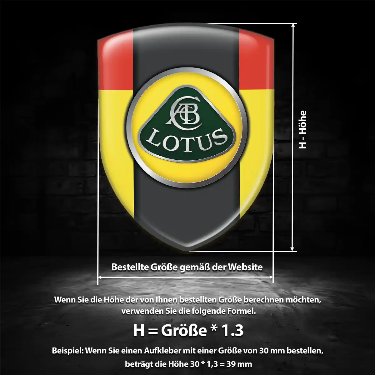Lotus 3D Gel Aufkleber Embleme Auto Premium-Edition