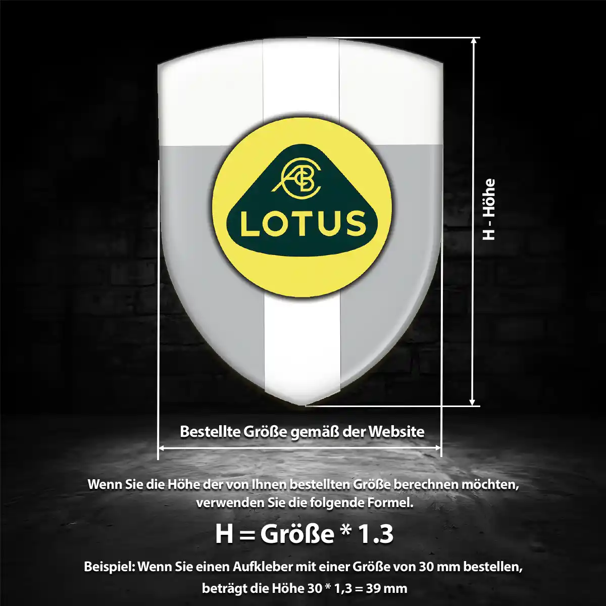 Lotus 3D Gel Aufkleber Embleme Edles Design
