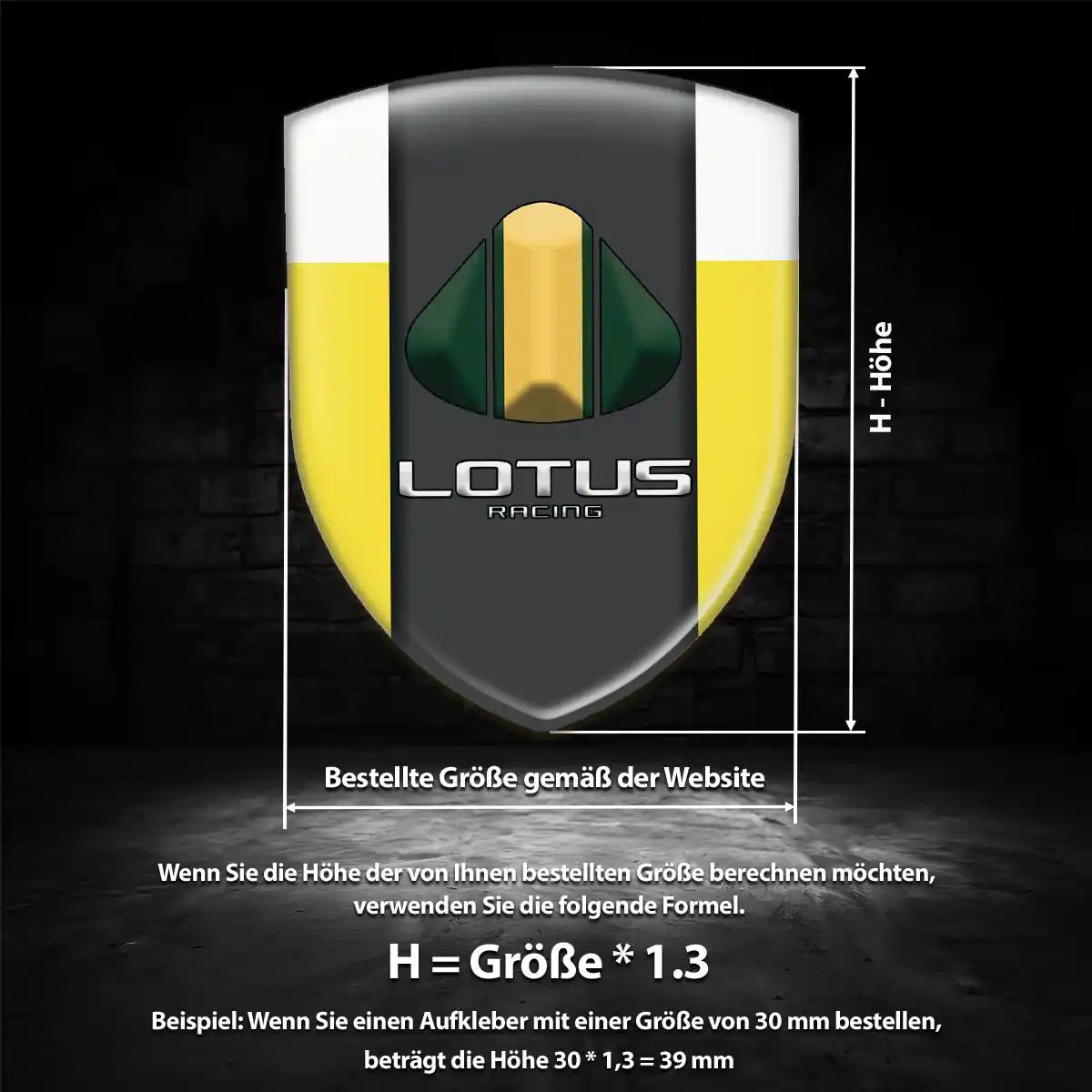 Lotus 3D Gel Aufkleber Embleme Elegantes Design