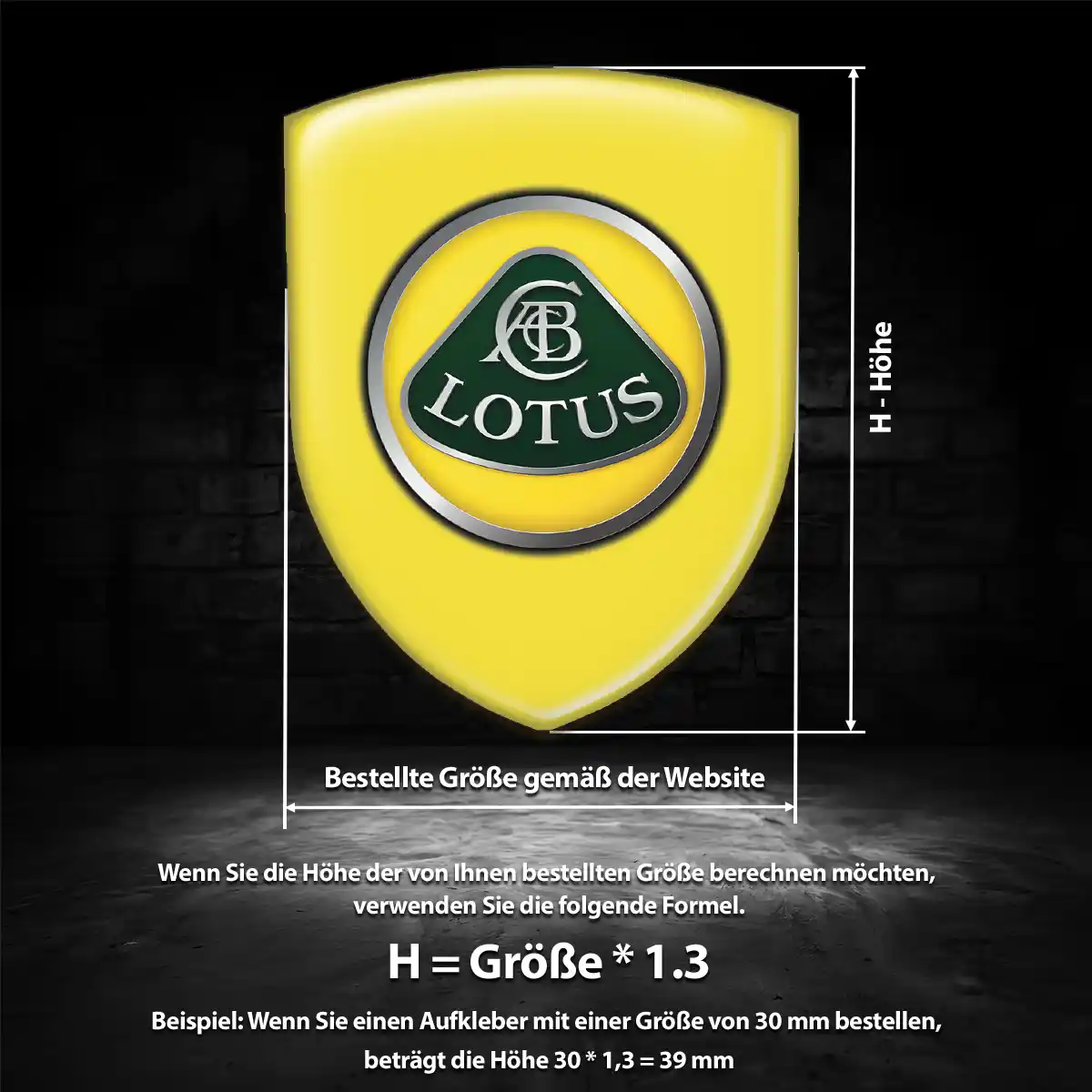Lotus 3D Gel Aufkleber Embleme Interieurdesign