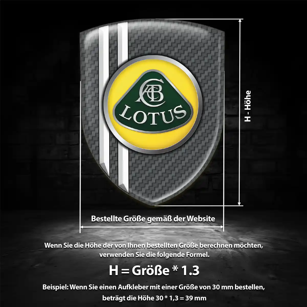 Lotus 3D Gel Aufkleber Embleme Modernes Design