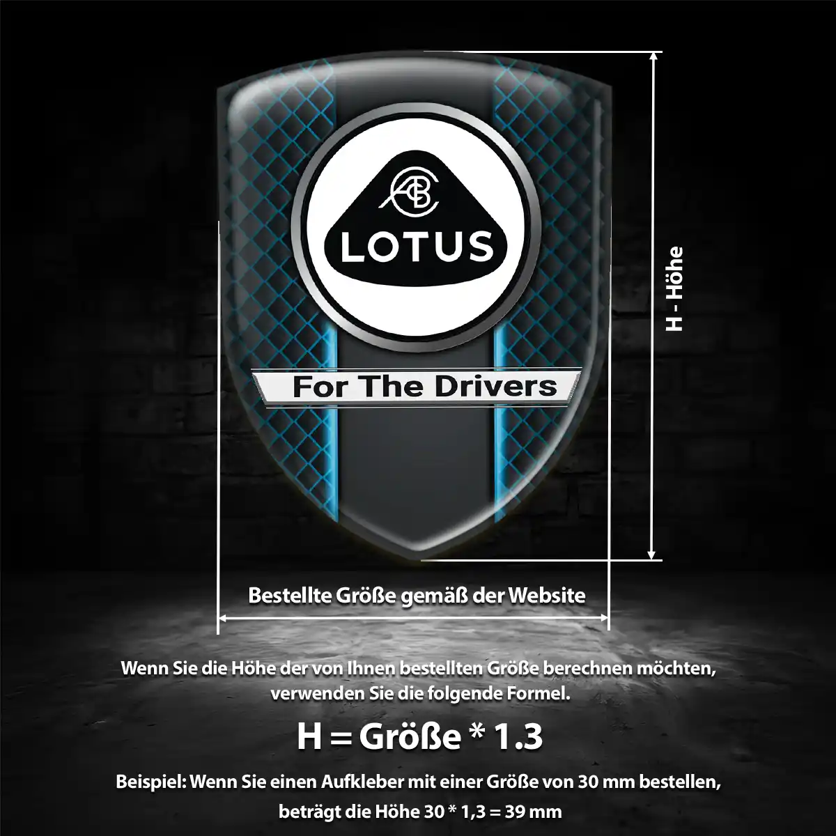 Lotus 3D Gel Aufkleber Exterieurdesign