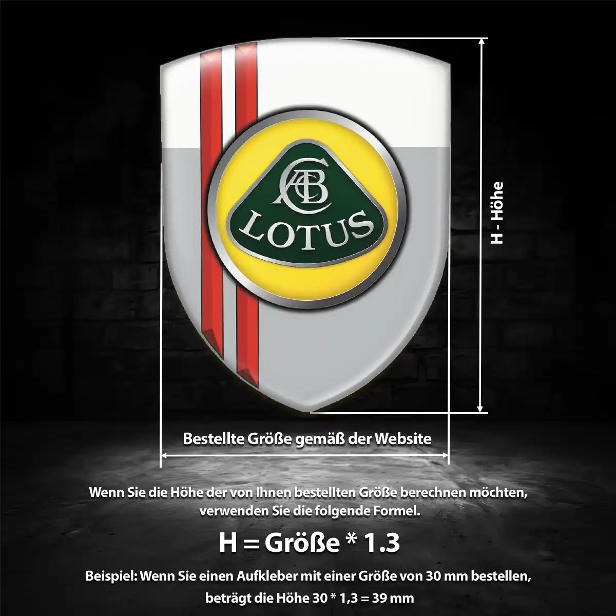 Lotus 3D Gel Aufkleber Hochwertiges Harz