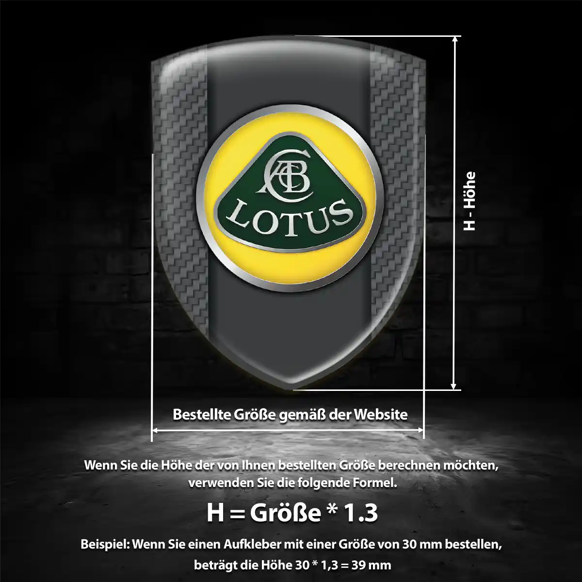 Lotus 3D Gel Aufkleber Limitierte Auflage