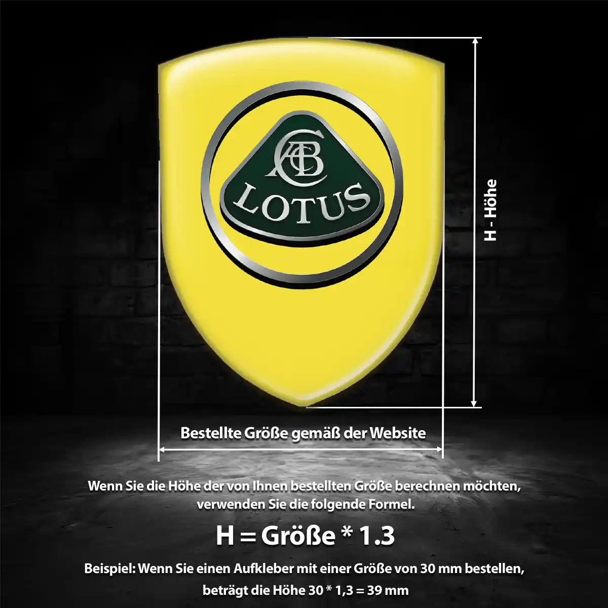 Lotus 3D Gel Aufkleber Markenedition